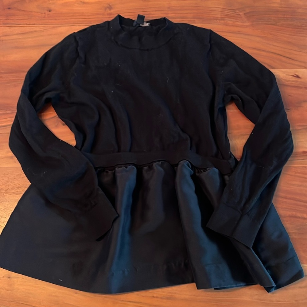 VGUC COS merino peplum top